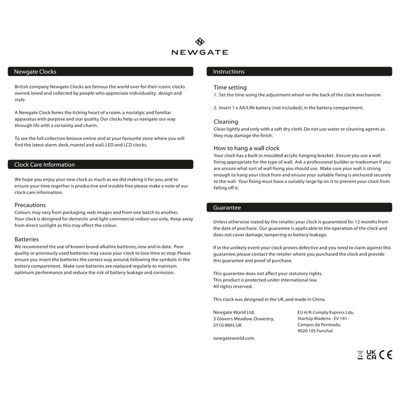 NEWGATE® Number Three Railway Wall Clock | Retro Inspired Modern