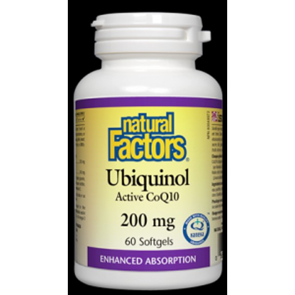 Natural Factors Ubiquinol Active CoQ10 200 mg 60 Softgels