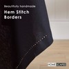 HOMESCAPES Black Table Cloth, Plain Cotton Tablecloth, Rectangular, Handcrafted &