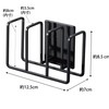 Yamazaki 3283 Magnetic Sponge Holder, 3 Tiers, Black, Approx. 4.9
