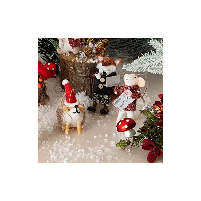 Sass & Belle Mouse With Letter To Santa Felt Decoration