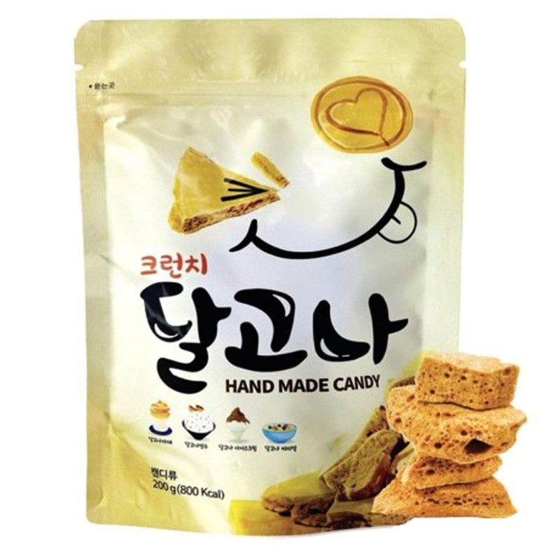 Minecook Crunch Dalgona Korean Traditional Street Delight Sugar Candy, Sweet