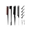 10pzs Kit Cepillos Y Peines Peinado Cabello Con Pinza, Rosa