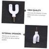 LALAFINA U Shape 3.5mm Headphone Splitter Adapter Mic Converter Stereo
