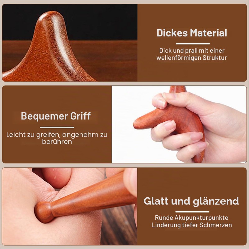 Gykutix 8-Piece Wooden Trigger Point Massager Set, Trigger Point Pusher,