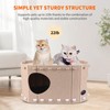 Heated Cat House for Indoor Cats,Heated Pet Bed with Timer