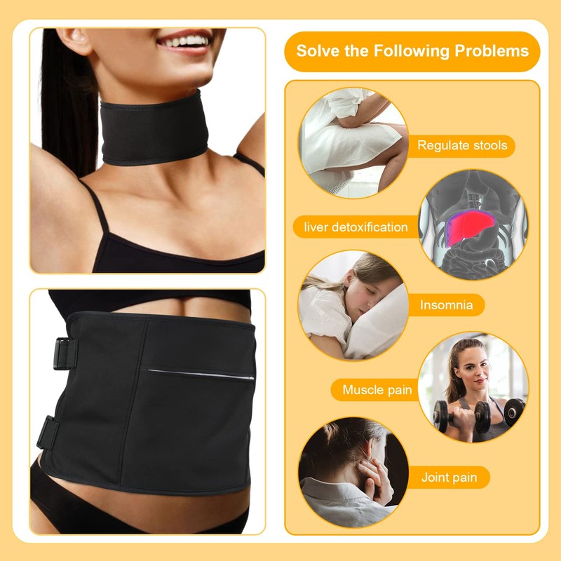 Massage Belt Castor Oil Kit, 2 Pieces Removable TPU Castor