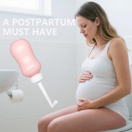 Peri Bottle for Postpartum Care, Upside Down Perineal Bottle for New Mom Postpartum Essential, Feminine Hygiene Care, 10 Oz Portable Bidet with Storage Bag for Postpartum Recovery