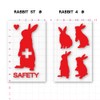 Rabbits Reflective Stickers (Ears) Red, Bicycle, Stroller, Cane, School Bag