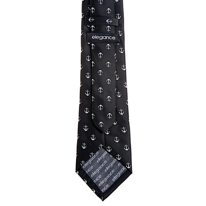 Retreez Classic Anchor Pattern Woven Microfiber 3.15" Men's Tie -