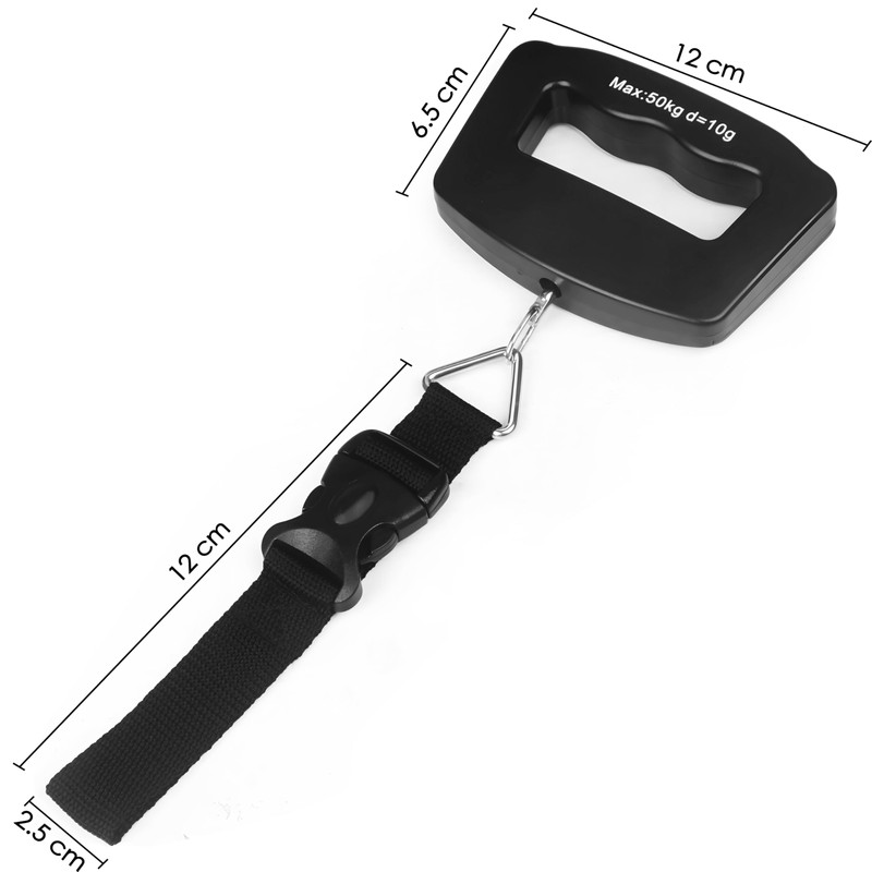 TRIXES Portable Digital Luggage Scales Travel Accessory with 12 Month
