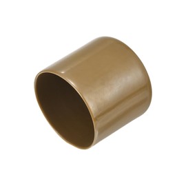 QUARKZMAN 20 Stück Gummi Endkappen Gummikappen 44mm ID Verschlusskappe Stuhlbeinkappen Schutzkappen Vinyl PVC Rundrohr Bolzenkappe Abdeckung Schraubengewinde Schutzkappen Hellbraun