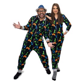 NOROZE Men's Boys Play Onesie Suit Tracksuit Unisex Children's Pyjamas All in One Jumpsuit Family Jumpsuit Player Matching Pyjamas Pyjamas Gifts for Women, navy