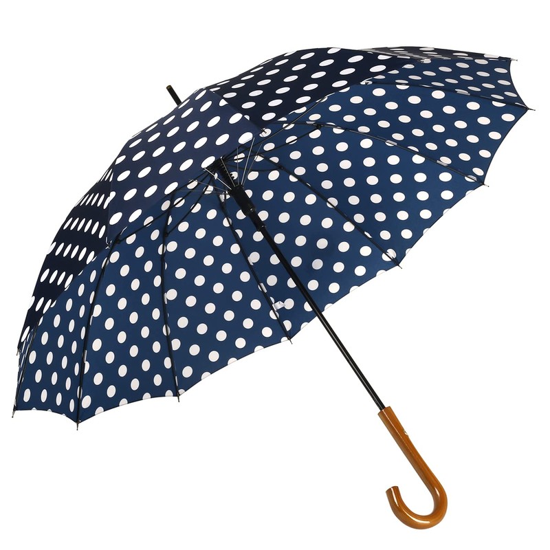 Agaric Classic Wooden Hook Handle J Stick Umbrella Auto Open