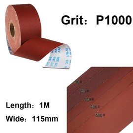 ExcInter Sanding Abrasive Sandpaper Roll Polishing Grinding Emery Flexible Cloth for Metal Wood Tools (100 Girt,1 Meter x 115mm)