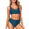 Tempt Me Crop para mujer, Azul-verde, XX-Small