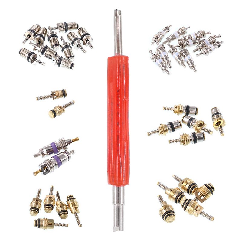 Glarks 40Pcs Car Air Conditioner Valve Core Schrader Valve Cores