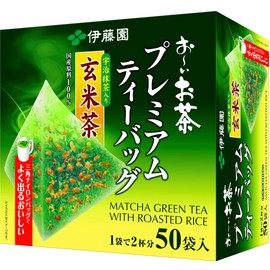 Itoen Genmaicha (Brown Rice Tea) Matcha Blend Premium Bag 2.3g Pack of 50