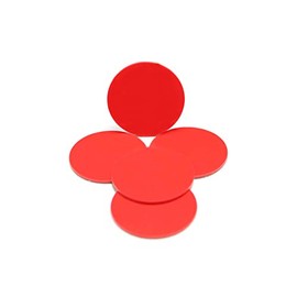 NFC PVC Coin On Metal NTAG 213 180 Byte Red Pack of 5