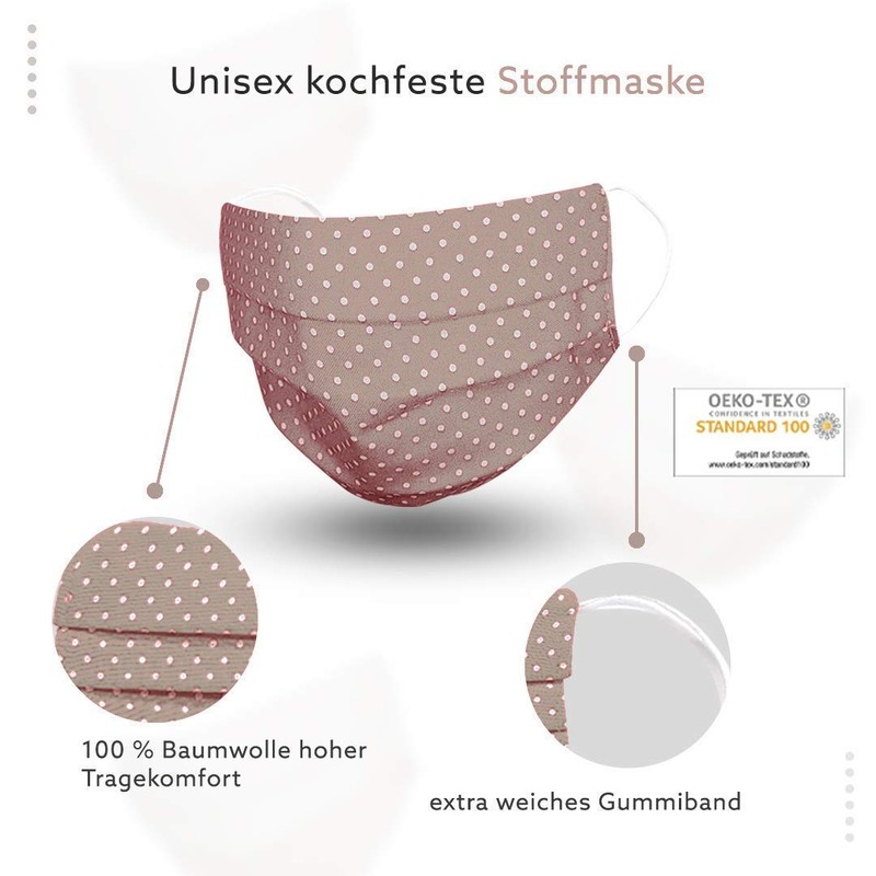 Children's Face Mask, Mouth Guard with Motif, Polka Dot Masks,