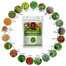 Herbal Hair Mix Powder for Hair Care By Hebhac Herbs Made with 17 Traditional Herbal Hair Oil Mix for Thick Long Hair Growth (3.5 oz)