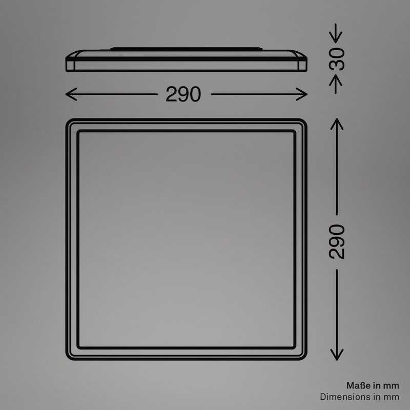 BRILONER - LED ceiling light with indirect light, flat, neutral