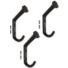 FUXXER® 3 x Heavy Rustic Solid Iron Hooks, Coat Hooks,