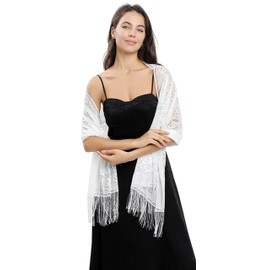 FAIRYGATE Shawls and Wraps for Women Ladies Lace Scarf Shawl Shawls for Weddings Scarfs for Wedding Banquet Evening Party Suitabe for Any Special Occasion UC0706