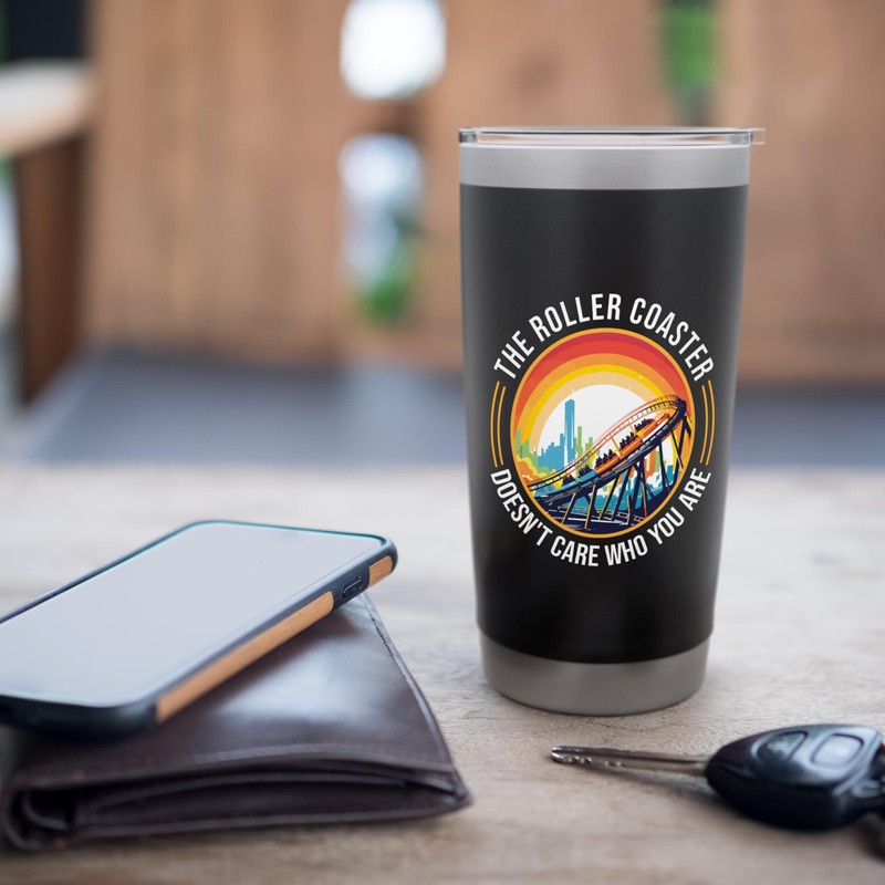 Amusement-Park Theme-Park Funfair Carnival Roller-Coaster Stainless Steel Insulated Tumbler