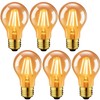 LVWIT LED Bulb, E26 Base, Filament Bulb, 60W Equivalent, 2500K,