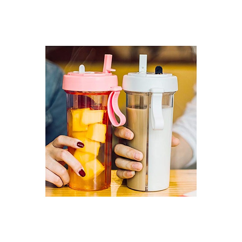 YYDSJFM Creative Water Cup,One Cup of Two Different Drinks Two