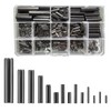 602 Pcs Roll Pins Assortment Set,Steel Slotted Spring Roll Pins