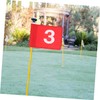 CORHAD 3Pcs Portable Golfing Flags Court Flags with Numbered Design