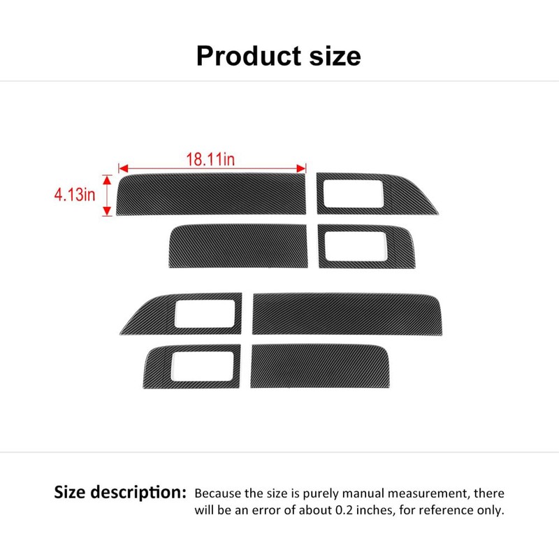 JeCar 8PCS for F150 Interior Trim Door Handle Panel Cover