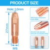 RYXZEN 10 Pieces 1.0 mm Copper Contact Tip Welding Nozzles