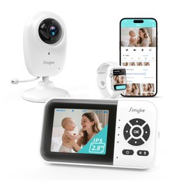 Dual Mode Baby Monitor,1080p Video APP,10-Hour Streaming,Smart AI Humanoid&Cry Detection,Night Vision,Lullaby,Two-Way Talk,1500ft Long Range,