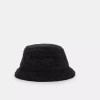 COACH SHERPA BUCKET HAT IN BLACK. NWT