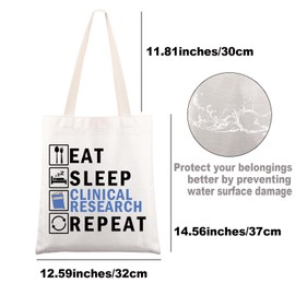 MYSOMY Clinical Research Tote Bag Clinical Research Coordinator Gifts Clinical Research Nurse Gifts Clinical Research Assistant Tote Bag (Clinical Research UK)