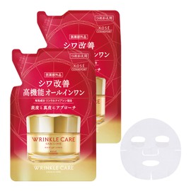 Kose Grace One Wrinkle Care Moist Gel Cream Refill, Set of 2, Bonus Included