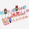 16pcs/Set Artistic Knowledgeable Toy Mini Electric Traffic Lights Compact and