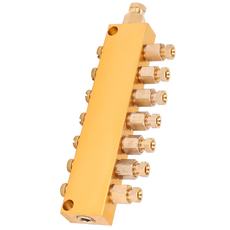 Oil Distributor Adjustable Brass Lube Piston Separator Divider Valve Lubrication