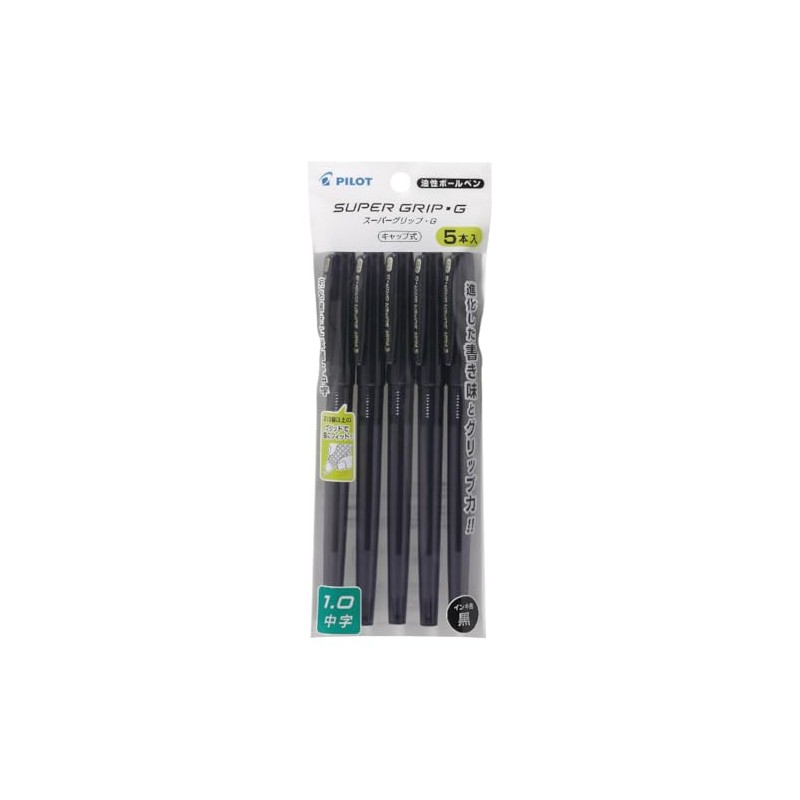 Pilot PBSGC50M5BB Super Grip G Permanent Ballpoint Pen, Cap Type,