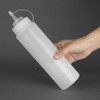 Vogue Clear Squeeze Sauce Bottle with Nozzle Cap 680 ml/24