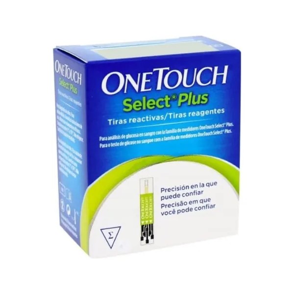 Onetouch Tiras Select Plus Paquete 50 Tiras Para Glucómetro Color