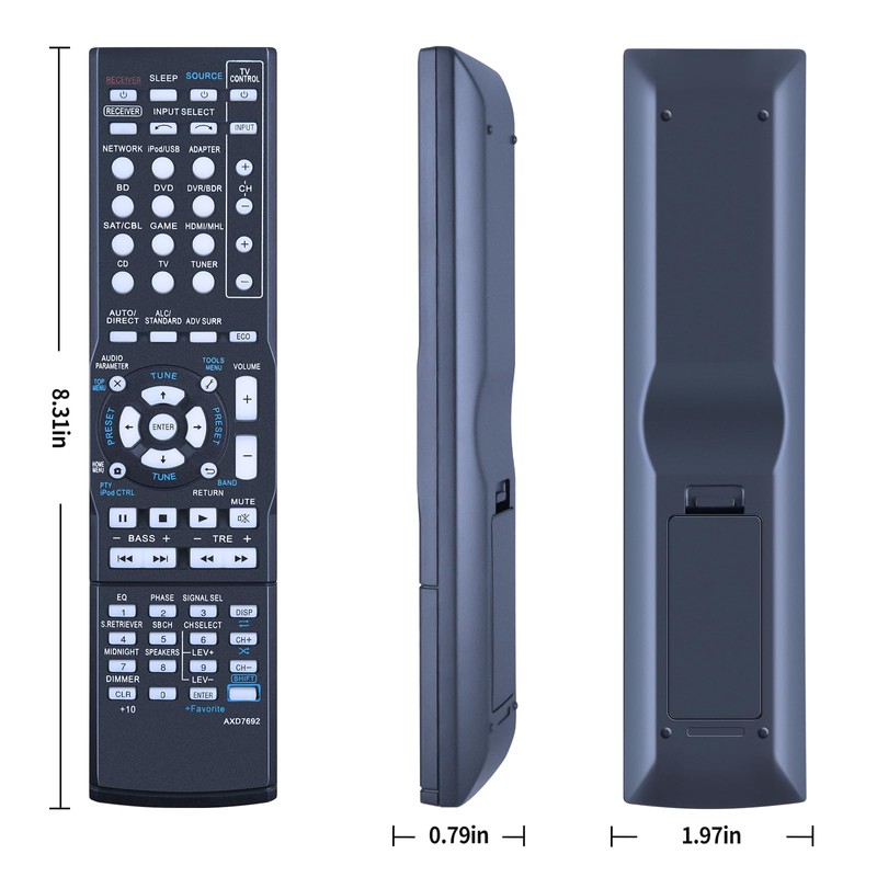 AXD7692 Remote Control Compatible with Pioneer AV Receiver VSX-43 VSX-528