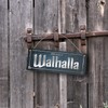 Viking Nordic Style Metal Sign with Saying Welcome to Valhalla