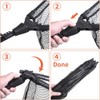 Portable Aluminum Alloy Telescopic Foldng Fishing Landing Net Pole Rubber