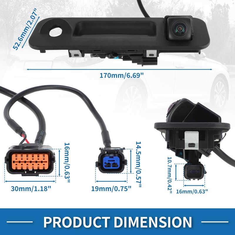 HOPESPANNER Trunk Tailgate Handle Rear View Camera for Hyundai Sonata