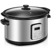 Slow Cooker 6 Qt with Keep Warm Function, Adjustable Temp
