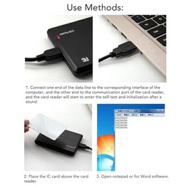 Tefola - Lector de Tarjetas ID RFID, Lector Control de Acceso sin Contacto de Baja Frecuencia 125 KHZ, Inteligente con Interfaz USB, Plug and Play, Al
